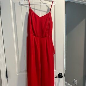 Red jumpsuit- gently worn!